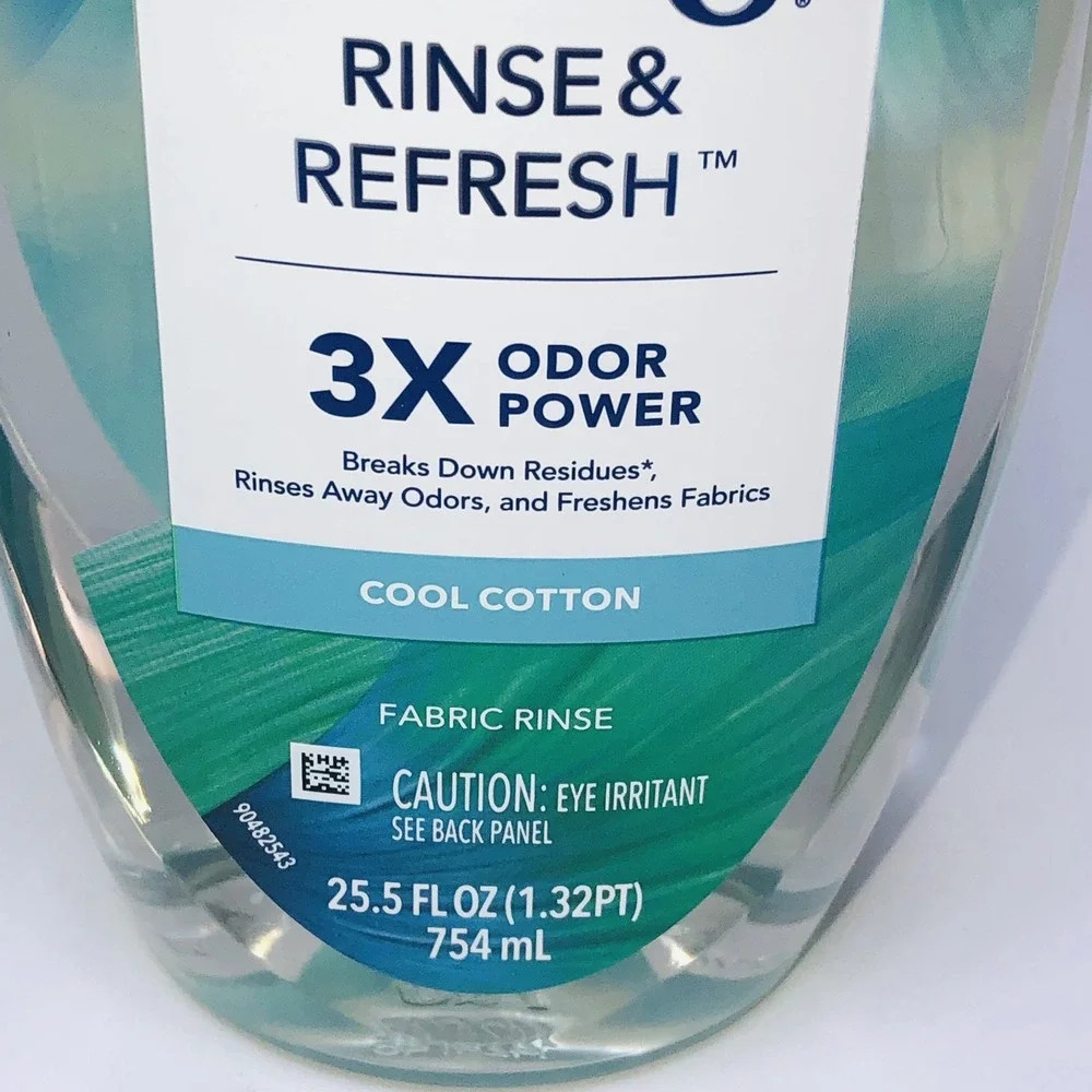 Downy RINSE & REFRESH Laundry Odor‎ Remover and Fabric Softener, Cool Cotton.